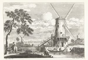 Landscape with Mill on Water by Giuliano Giampiccoli