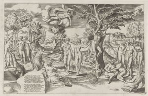 Cupid in the Elysian Fields by Giulio Bonasone