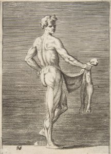 Flayed Man Seen from Behind by Giulio Bonasone