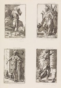 Jupiter, from Planets, plate 2, 1530-70 by Giulio Bonasone