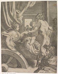 Mystical Marriage of Saint Catherine by Giulio Bonasone