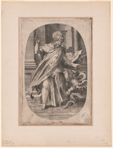 Saint Paul Overcoming the Viper by Giulio Bonasone