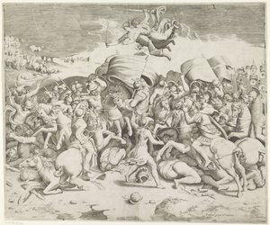Battle of the Milvian Bridge by Giulio Bonasone