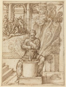 Study for Man Making an Explosion