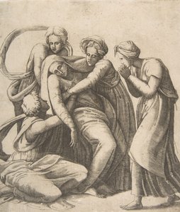 The Virgin Fainting and Being Supported in the Arms of the Holy Women by Giulio Bonasone
