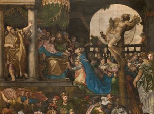 Wall Opposite to the Counterfacade of the South Transept, Triumph of Mordecai (detail) by Giulio Campi