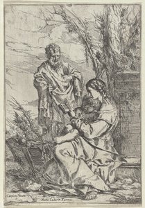 Holy Family with Mary Reading by Giulio Carpioni (I)