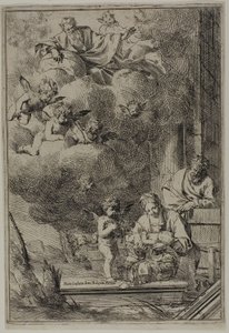 Holy Family by Giulio Carpioni