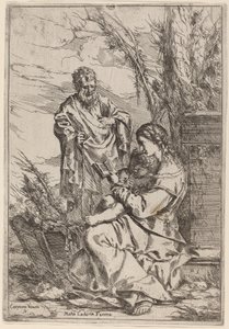 Holy Family with the Virgin Reading by Giulio Carpioni