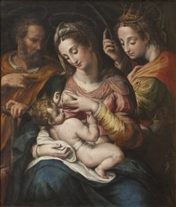 The Holy Family with Saint Catherine by Giulio Cesare Procaccini