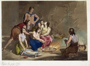 Ancient Mexicans Making Bread - in 