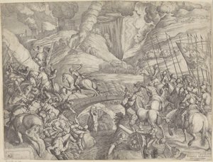 The Battle of Spoleto by Giulio Fontana