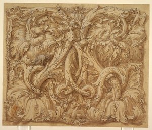 Design for Acanthus Rinceaux with Animals and Birds