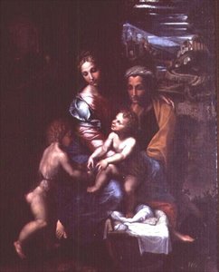 Madonna and Child with St. Anne and St. John the Baptist by Giulio Romano