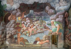 Sala dei Giganti, destruction of the giants by Jupiter