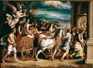 Triumph of Titus and Vespasian by Giulio Romano