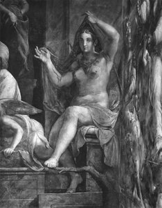 Truth, One of the Two Virtues Surrounding Pope St. Leo I the Great (c.390-461) Raphael Rooms (detail)