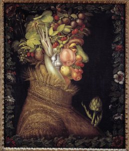 The Summer. Allegory about the Seasons. Painting by Giuseppe Arcimboldo (1527-1593). Musee du Louvre