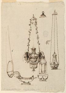 Altar Lamps, Censers, Incense Boat by Giuseppe Barberi