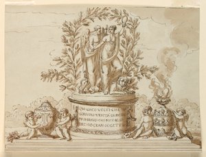 Sepulchral Monument for Writer Vecei by Giuseppe Barberi