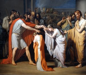 Blind Oedipus Meets His Daughters by Giuseppe Bossi