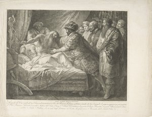 King Francis I at the Dying Leonardo da Vinci by Giuseppe Cades