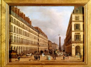 Rue Castiglione in Paris in 1829 by Giuseppe Canella
