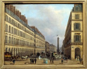 Rue Castiglione in Paris in 1829 by Giuseppe Canella