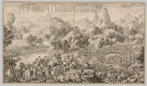 Breaking Through the Siege at Hesui: from Battle Scenes of the Quelling of Rebellions by Giuseppe Castiglione