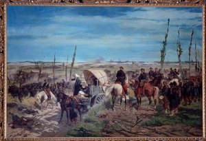 Italian military camp at the battle of Magenta in 1859 by Giuseppe Fattori
