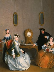 Group Preparing to go to a Masked Ball by Giuseppe Gobbis