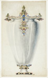 Monumental Jeweled Vase
