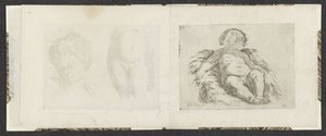 Lying naked baby by Giuseppe Maria Mitelli