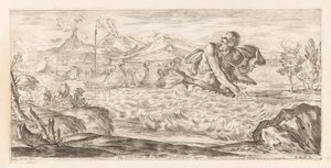 Polyphemus Pursues the Fleet of Aeneas (series title) by Giuseppe Maria Mitelli