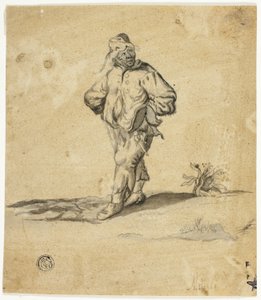 Standing Peasant with Arms Akimbo by Giuseppe Maria Mitelli