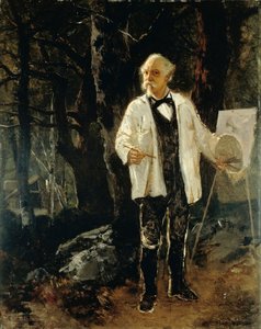Self-portrait in Forest of Fontainebleau