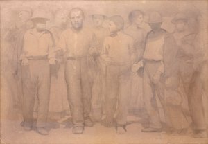 Cartoon for The Fourth State by Giuseppe Pellizza da Volpedo