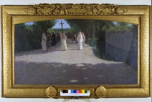 The procession. Painting by Giovanni Pellizza da Volpedo (1868-1907) by Giuseppe Pellizza da Volpedo