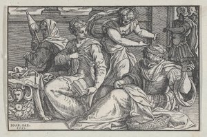 Lucretia Instructing Her Daughters in Needlework