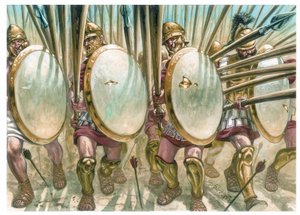 The Charge of Macedonian Phalangists (Illustration) by Giuseppe Rava