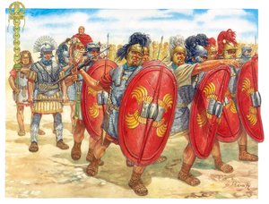 A Group of Roman Legionaries (Illustration) by Giuseppe Rava