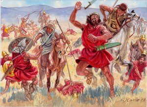 The Thessalian riders surprise the Spartans by Giuseppe Rava