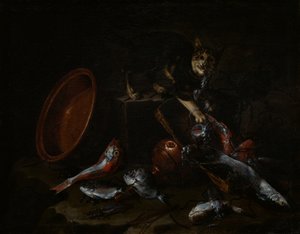 A Cat Stealing Fish