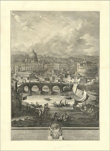 The Prospect of the Leonine City, Seen with the Vatican Basilica, Bridge, and Castel S. Angelo