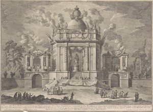 The Prima Macchina for the Chinea of 1771: The Temple of Asclepius, 1771 by Giuseppe Vasi