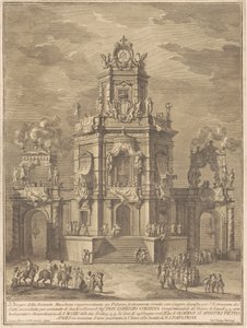 The Seconda Macchina for the Chinea of 1776: A Palace with a Loggia for the Lottery Draw by Giuseppe Vasi, after Giuseppe Palazzi