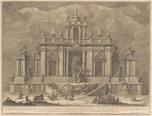The Prima Macchina for the Chinea of 1774: Hercules and the Dragon in the Garden of the Hesperides by Giuseppe Vasi, after Giuseppe Palazzi, after Paolo Posi