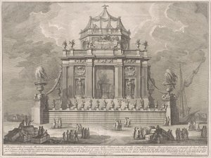 The Seconda Macchina for the Chinea of 1773: The Preparation of Theriac in Venice by Giuseppe Vasi, after Giuseppe Palazzi, after Paolo Posi