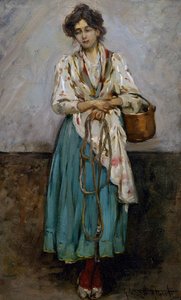 Laundress by Giuseppe Vizzotto Alberti
