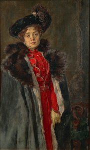 Portrait of Wife by Giuseppe Vizzotto Alberti